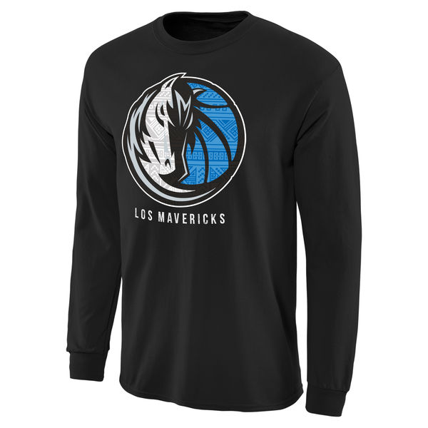 NBA Men Dallas Mavericks Noches Enebea Long Sleeve TShirt Black->->Sports Accessory